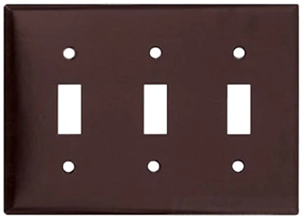 3G SWITCH PLATE BRN