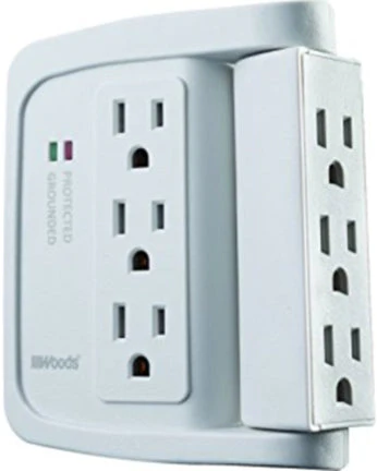 SURGE PROTECTOR SPACE SAVING 6 OUTLET