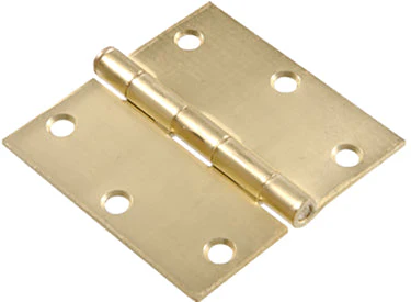 4 SATIN BRASS SQ HINGE