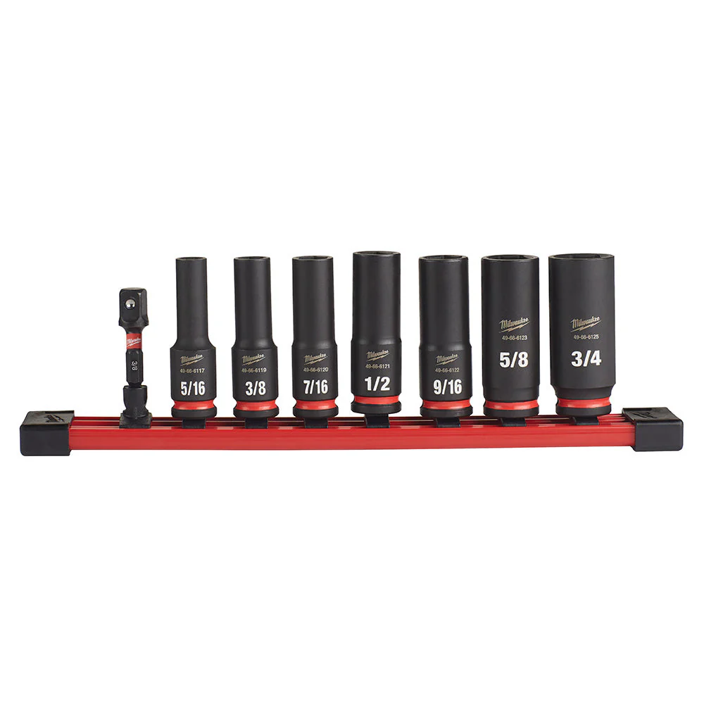 8PC SHOCKWAVE™ Impact Duty™ 3/8" Drive SAE Deep 6 Point Socket Set