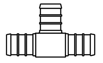 American Granby PEX Insert Brass Tee NL 1/2"