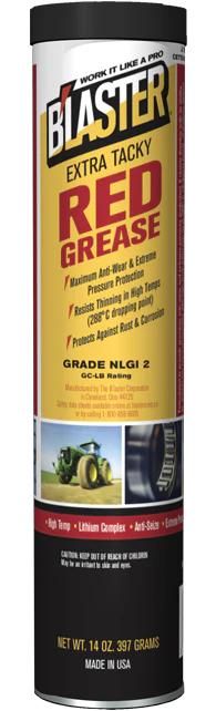 Blaster Extra Tacky Red Grease Cartridge 14 Oz. Automotive Lubricant