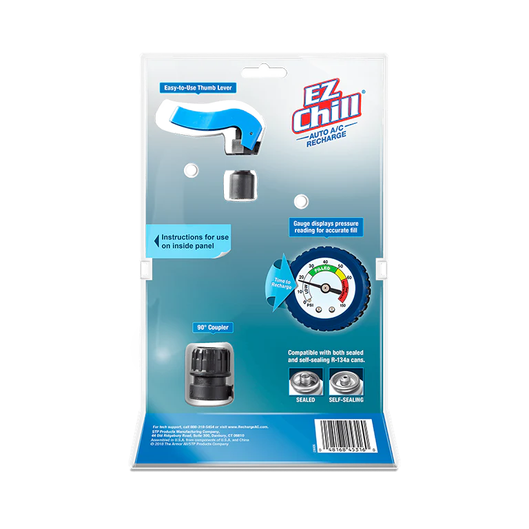 EZ Chill™ Auto A/C Recharge Reusable R-134a Gauge and Hose - Image 2