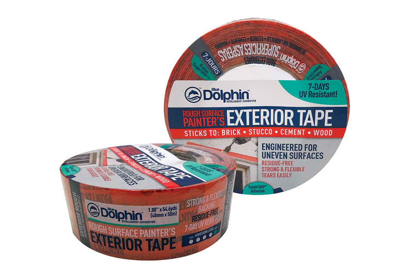 Linzer Blue Dolphin Exterior Rough Surface Tape 1.88" X 54.6 Yards