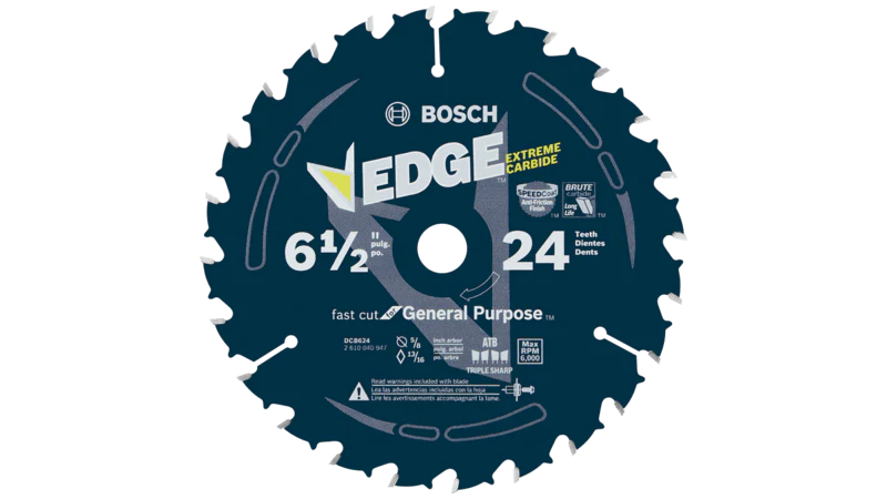 Bosch 6-1/2 In. 24 Tooth Edge Circular Saw Blade for General Purpose