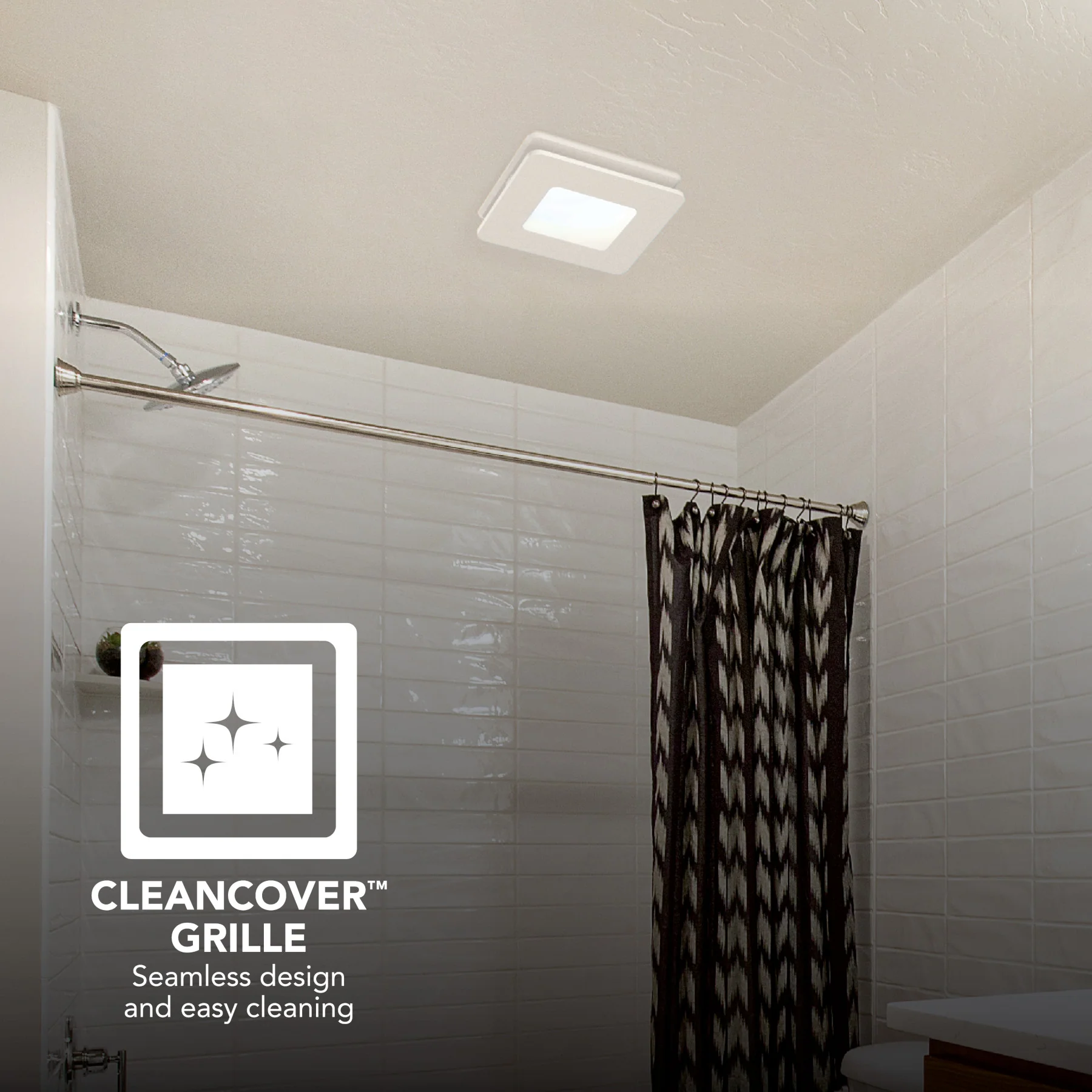 Broan-NuTone® Roomside Series Bathroom Exhaust Fan w/ LED Light, 60 CFM, Energy Star® - Image 3