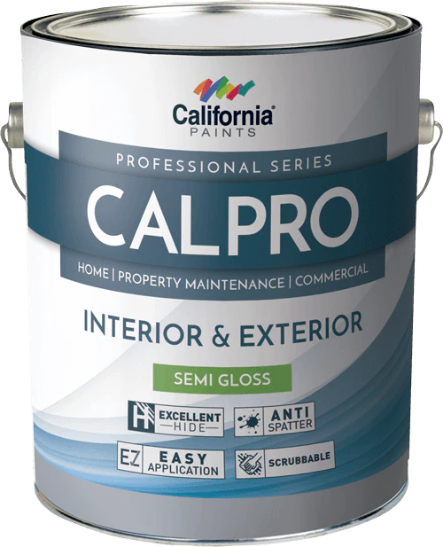 California Paint CalPro Interior/Exterior Series Semi Gloss Super Hide White, 1 Gallon