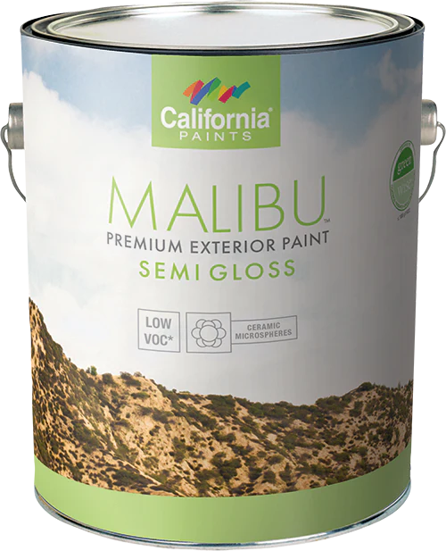 California Products Malibu Premium Exterior Paint Semi Gloss Super Hide White - 1 Quart