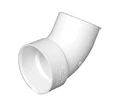 Charlotte 320 White PVC Street Elbow, 4"