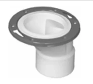 Charlotte Pipe PVC-00820-0600HA DWV Schedule 40 Offset Closet Flange, 4" x 3"