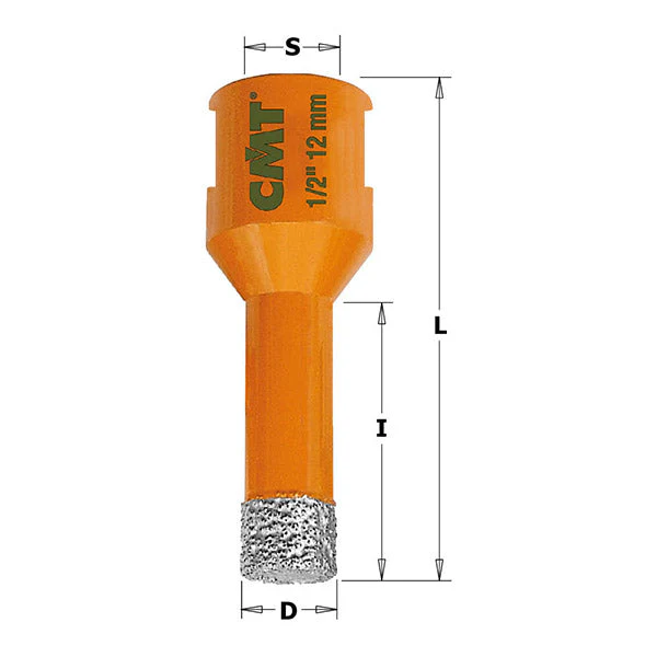 CMT 552-706, Dia-mond Dry Hole Saws, 1/4" - Image 2