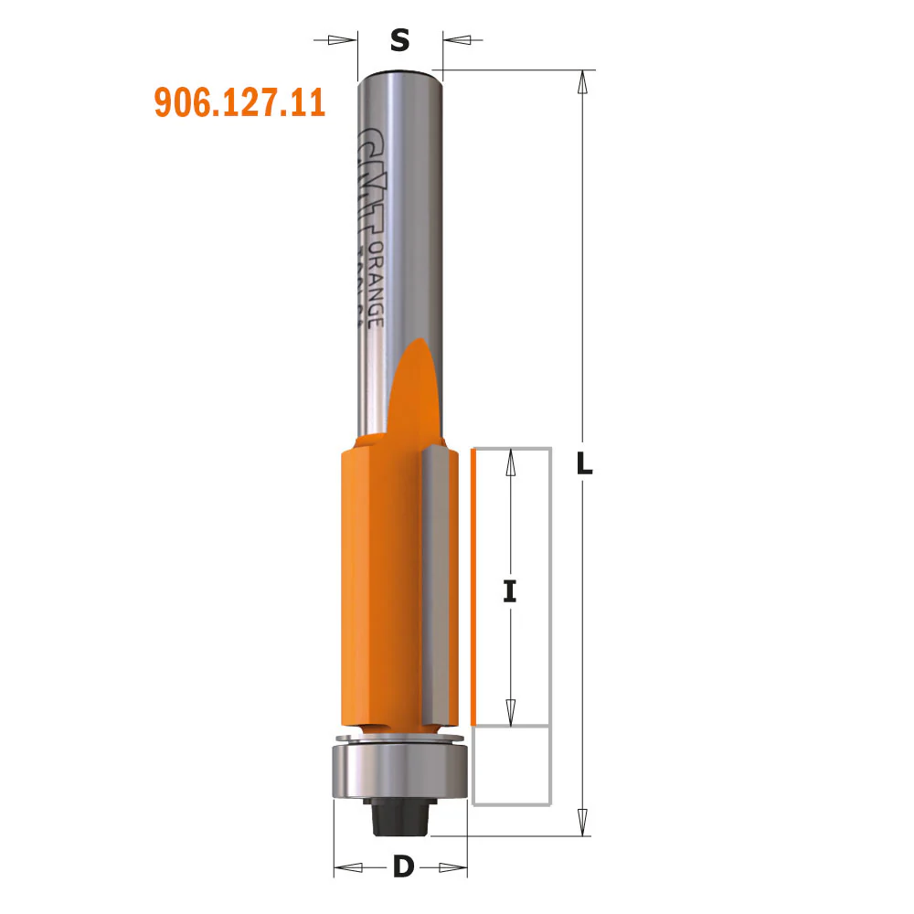CMT 806.128.11 Flush Trim Bit 1/4-inch Shank 1/2-inch Cutting Length Carbide-Tip - Image 2