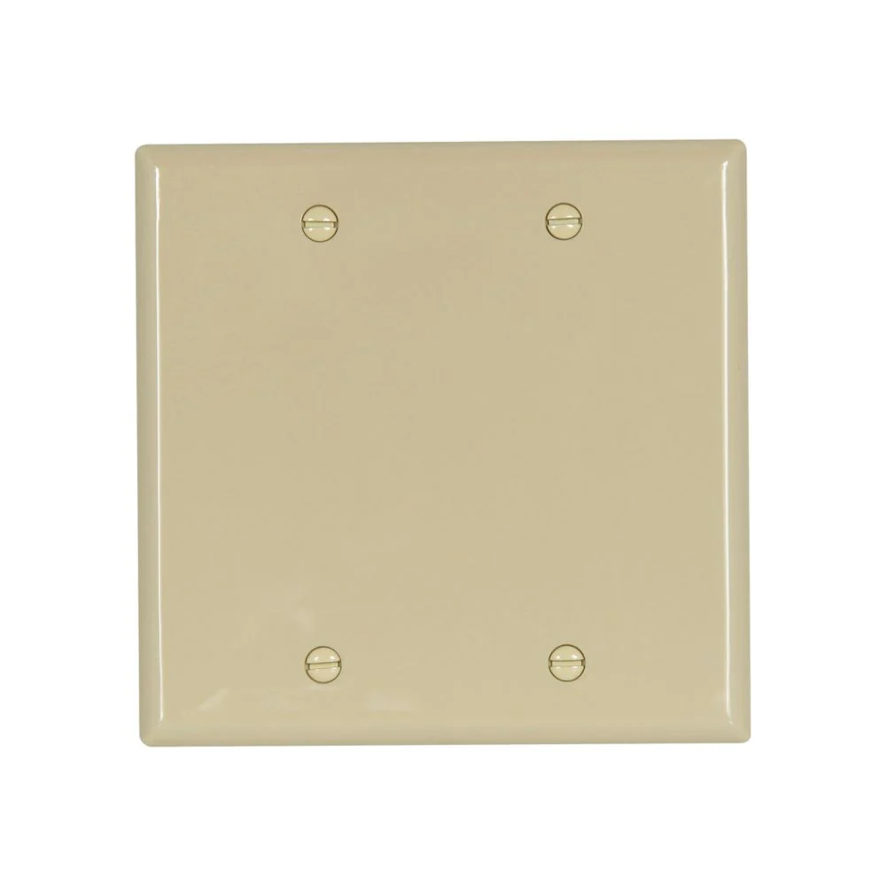 Cooper Industries Ivory Standard 2-Gang Blank Thermoplastic Unbreakable Wallplates 5