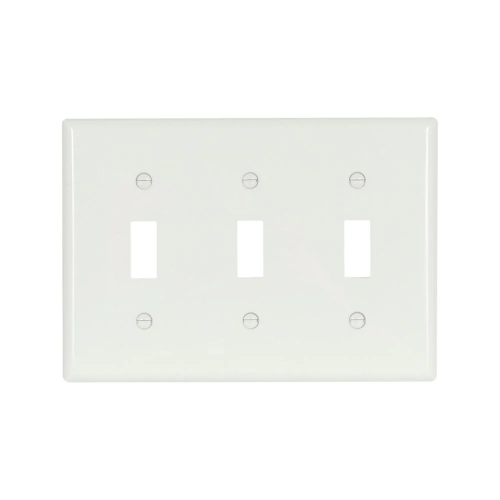 Cooper Wiring Devices Standard Switch Plate - 3-Gang - White