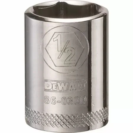 Dewalt 1/4" Drive Standard Length Sockets (6 Point) 1/2-In.