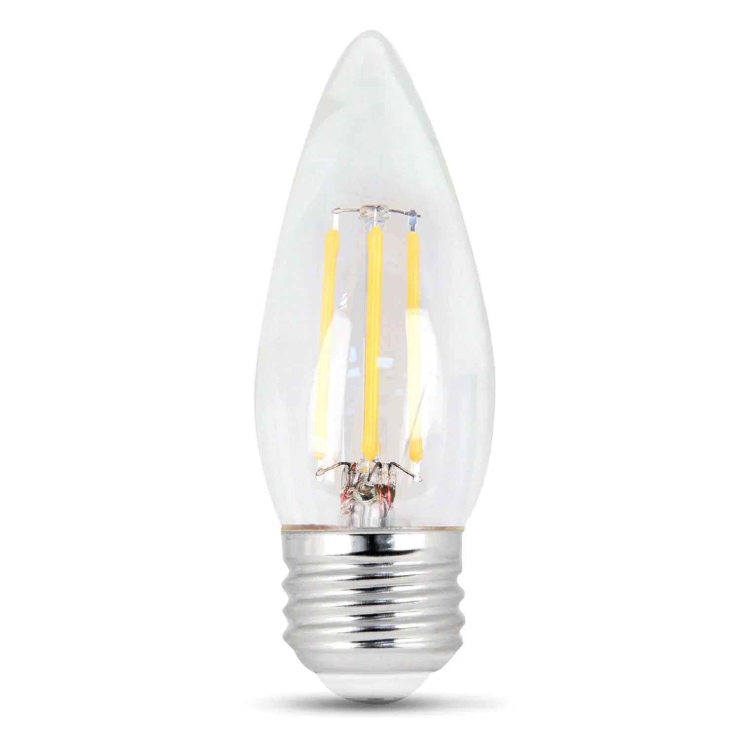Feit Electric 40W Replacement B10 Dimmable Soft White Decorative LED Filament Enhance (2-Pack)