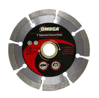 Omega Wet/Dry Segmented Rim Diamond Saw Blade 4"