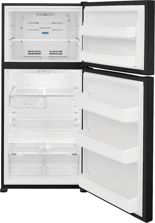 Frigidaire Top Freezer Refrigerator with 18.3 cu. ft. Capacity LED Lighting Black - Image 2