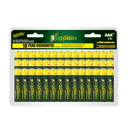 GoGreen Power® Alkaline Batteries AAA 48pk