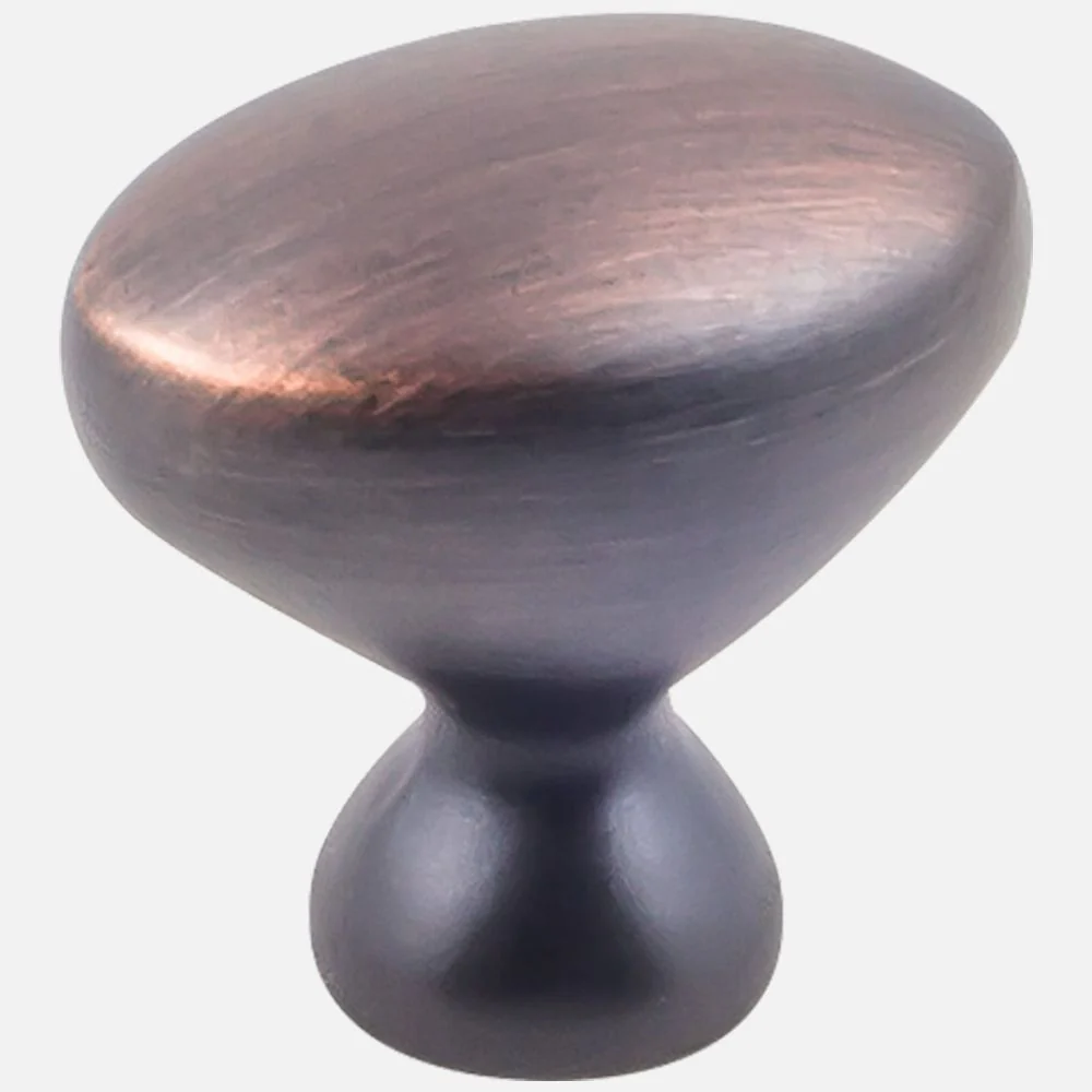 Kasaware 1-1/4" Diameter Oval Knob, 10-pack Oil Rubbed Bronze Finish