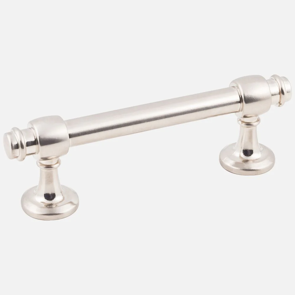 Kasaware 4" Overall Length Beveled Edge Bar Pull, 2-pack Satin Nickel Finish