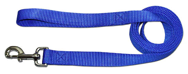 Leather Brothers Single Ply Nylon Lead 3/4" x 6 ft. Blue