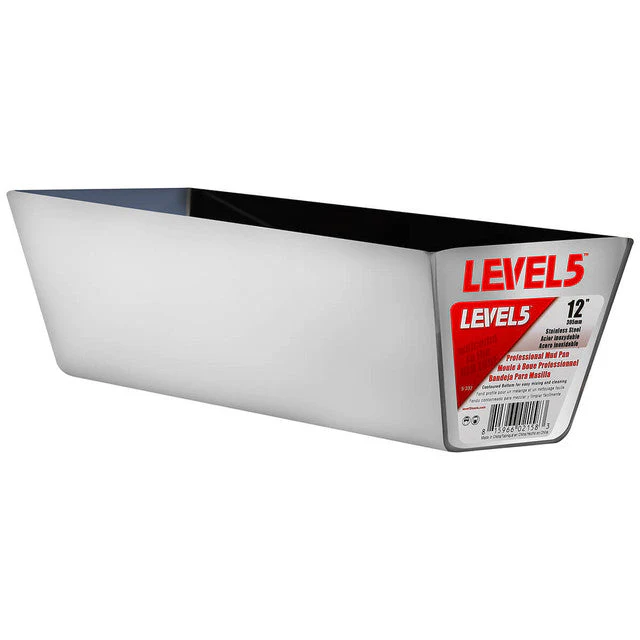 Level5 12" Stainless Steel Mud Pan
