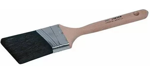 Linzer Black Chinese Bristle Angled Sash Paint Brush, 2"