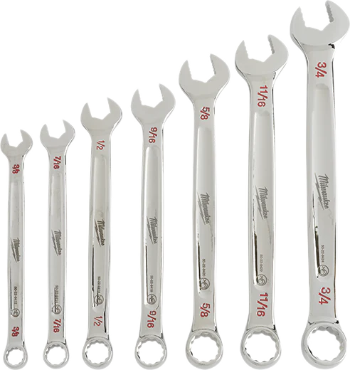 Milwaukee 7pc Combination Wrench Set - SAE - Image 2