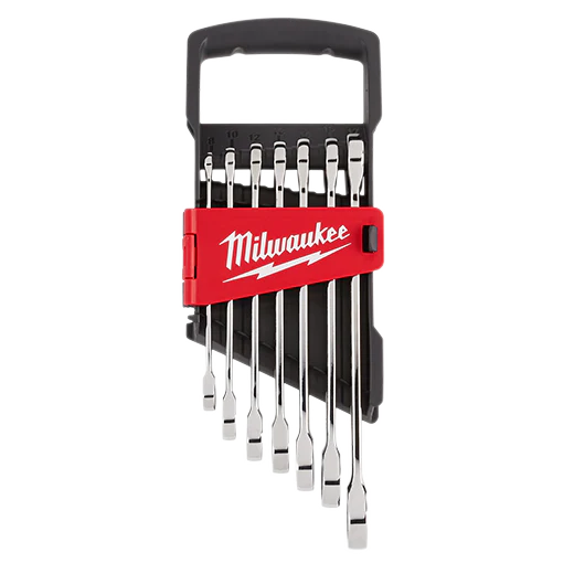 Milwaukee 7pc Ratcheting Combination Wrench Set - Metric