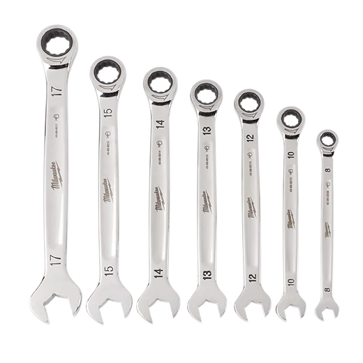 Milwaukee 7pc Ratcheting Combination Wrench Set - Metric - Image 2