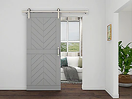 National Hardware Classic Interior Barn Door Kit 72", Satin Nickel - Image 2