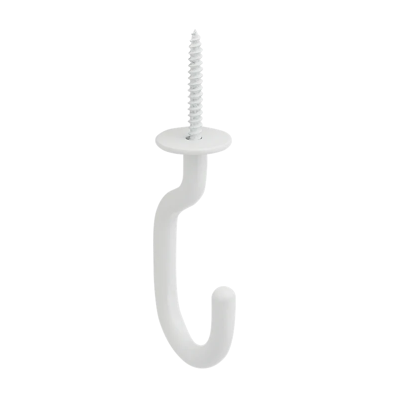 National Hardware Modern Ceiling J Hook 3-11/32-in, White