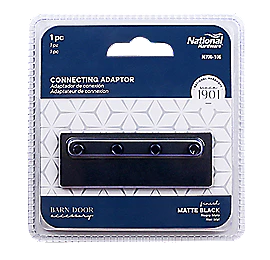 National Hardware Sliding Door Hardware Connecting Adaptor 3-1/8", Matte Black - Image 2