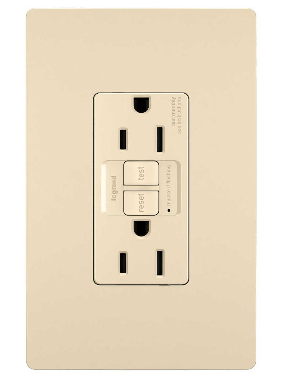 Pass & Seymour 5A - 125V 5-15R GFCI Outlet Receptacle Set Ivory