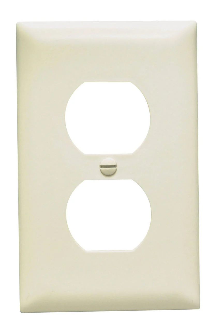 Pass & Seymour Duplex Receptacle Openings, One Gang, Light Almond