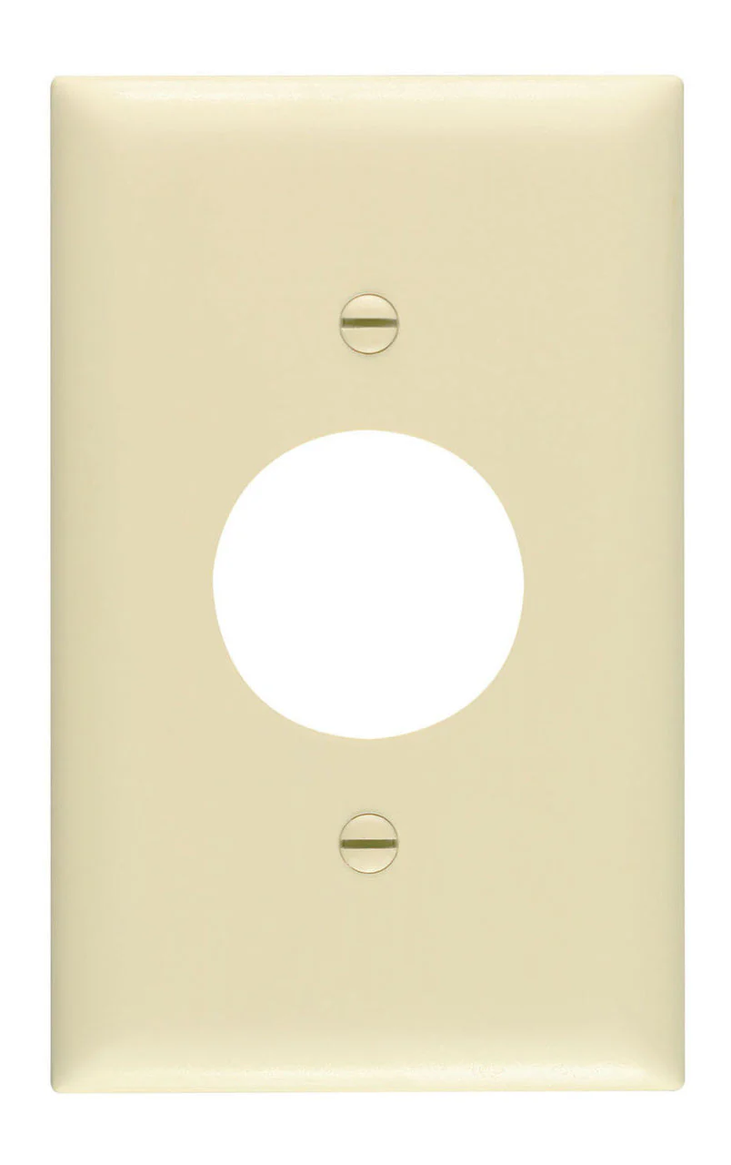 Pass & Seymour Single Receptacle Openings, One Gang, Ivory