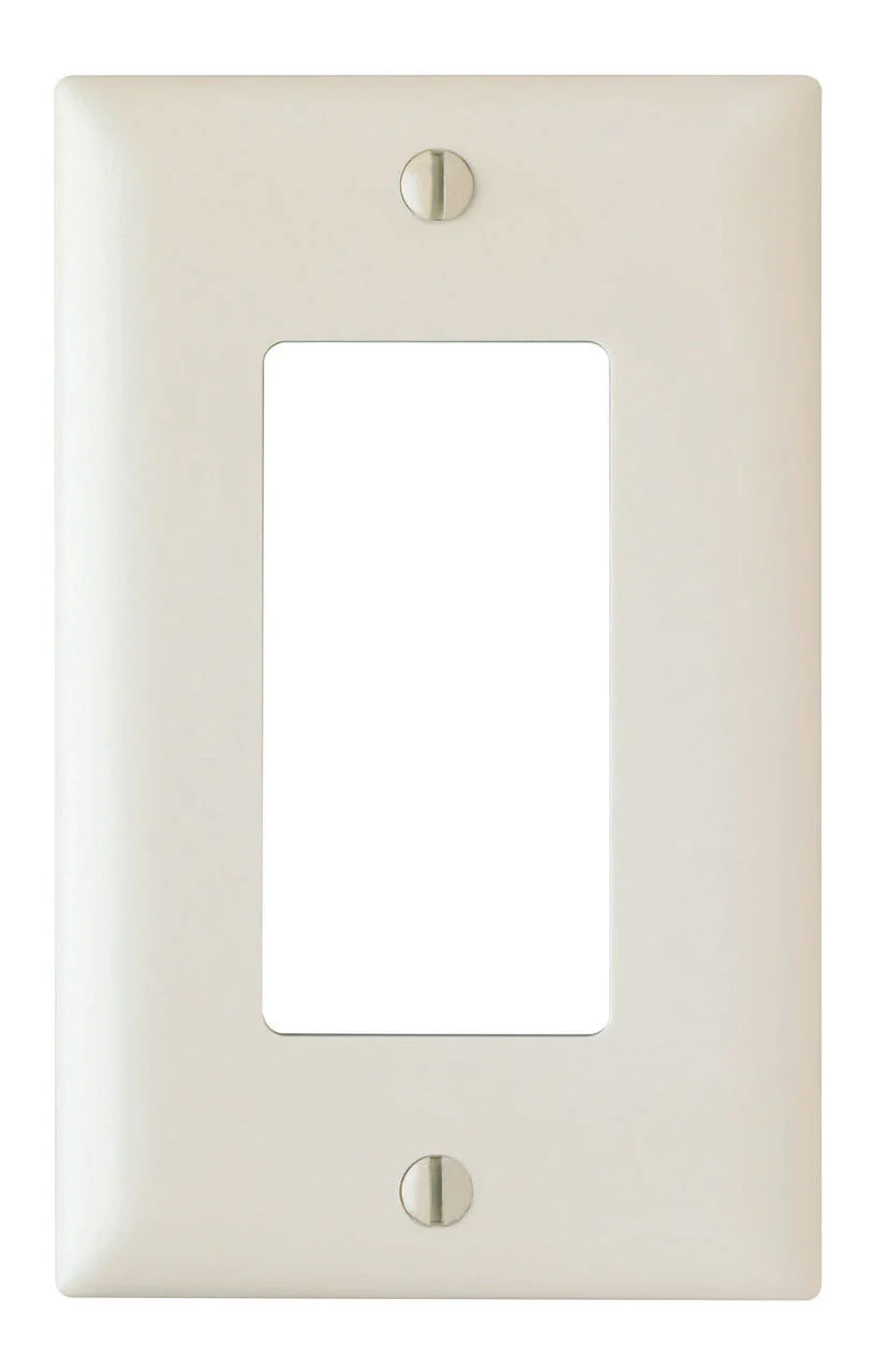 Pass & Seymour Thermoplastic One Gang Decorator Wall Plate, Light Almond