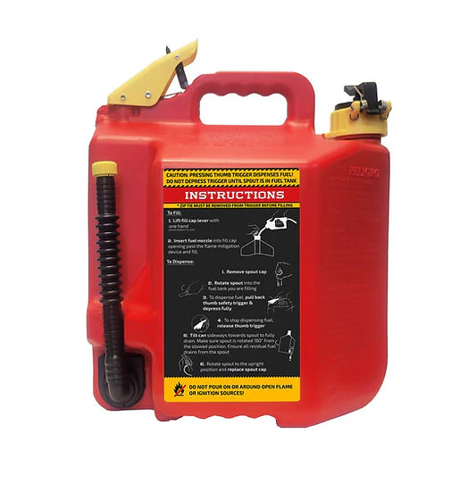SureCan 5 Gallon Gasoline Type II Safety Can, Red - Image 2