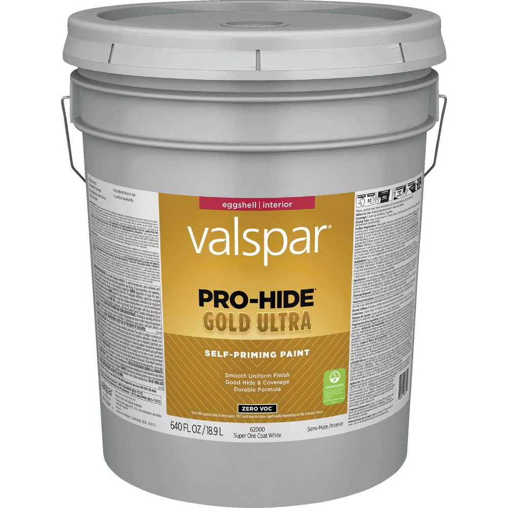 Valspar® Pro-Hide® Gold Ultra Interior Self-Priming Paint Eggshell 5 Gallon Super One Coat White