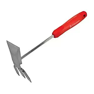 Corona CT 3344 ComfortGEL Ergonomic Handle Cultivator Hoe, Steel, Red, 7"