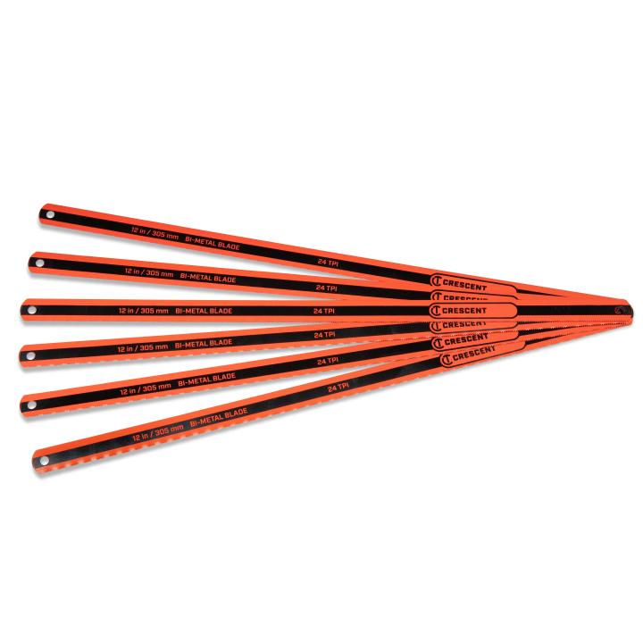 Crescent 12" Bi-Metal Hacksaw Replacement Blade, 24 TPI - 6 Pack - Image 3