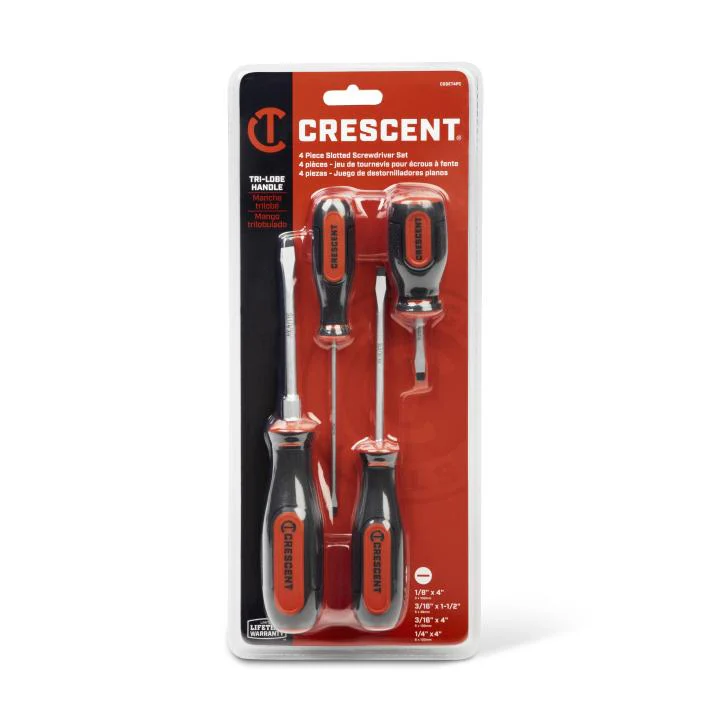 Crescent 4 Piece Slotted Dual Material Screwdriver Set - Image 2