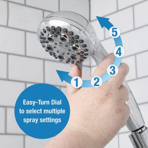 Danco Multi-Function Massage Handheld Showerhead with Hose - Image 17