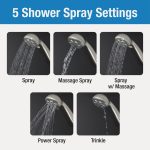 Danco Multi-Function Massage Handheld Showerhead with Hose - Image 2