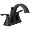 Delta Flynn Two Handle Centerset Bathroom Faucet in Matte Black