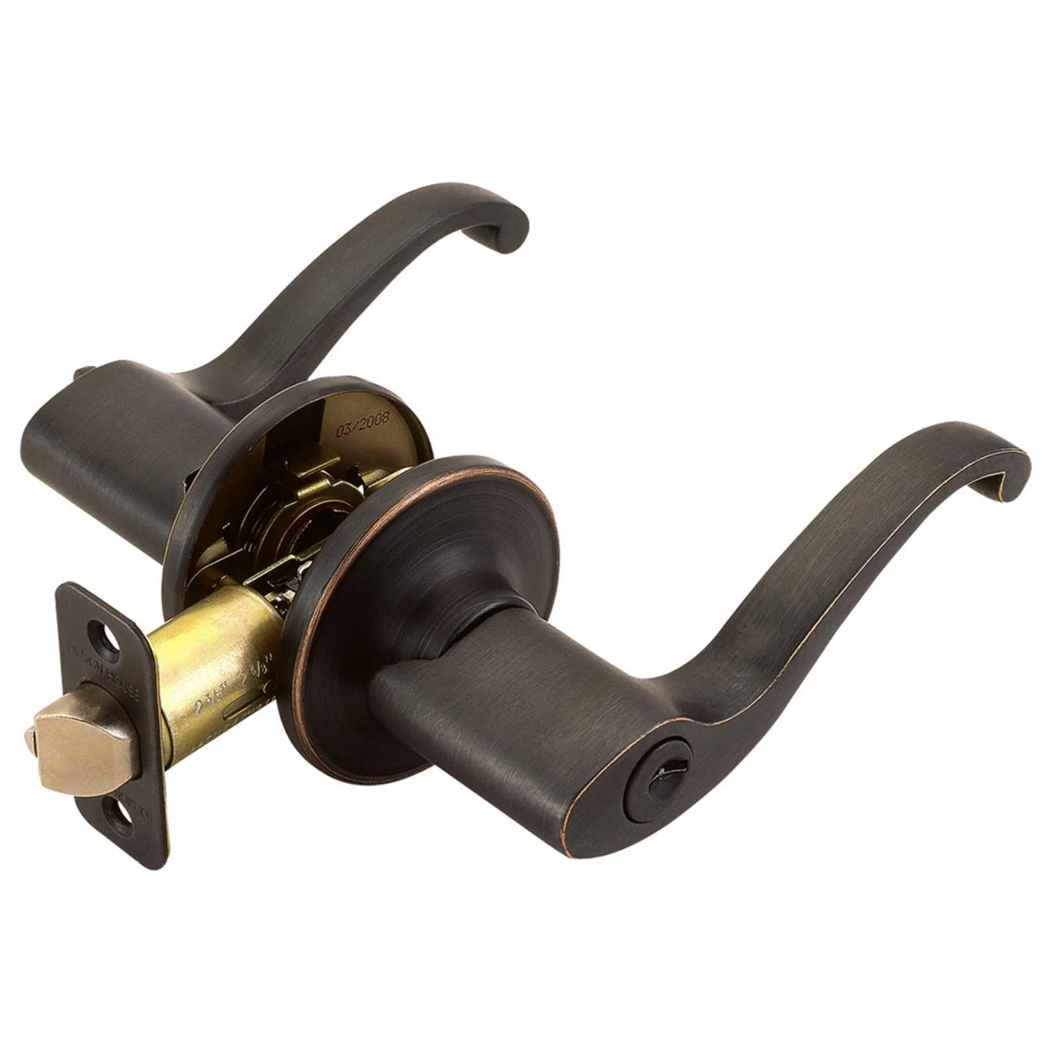 Design House Scroll Bronze Keyed Entry Door Lever