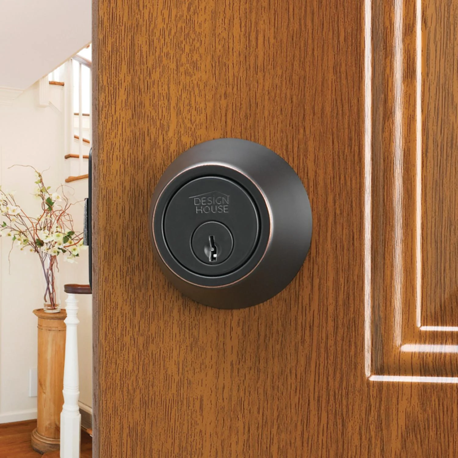Design House Single Cylinder 2-Way Latch Deadbolt with Adjustable Backset in Oil-Rubbed Bronze - Image 2