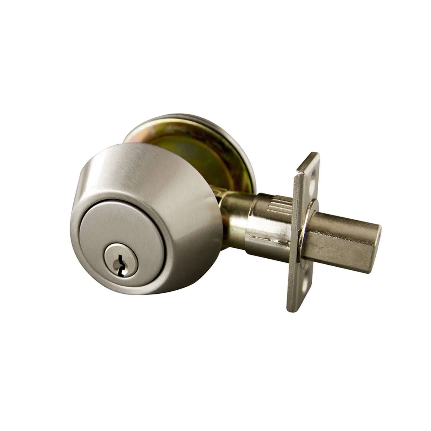 Design House Single Cylinder 6-Way Universal Deadbolt in Satin Nickel