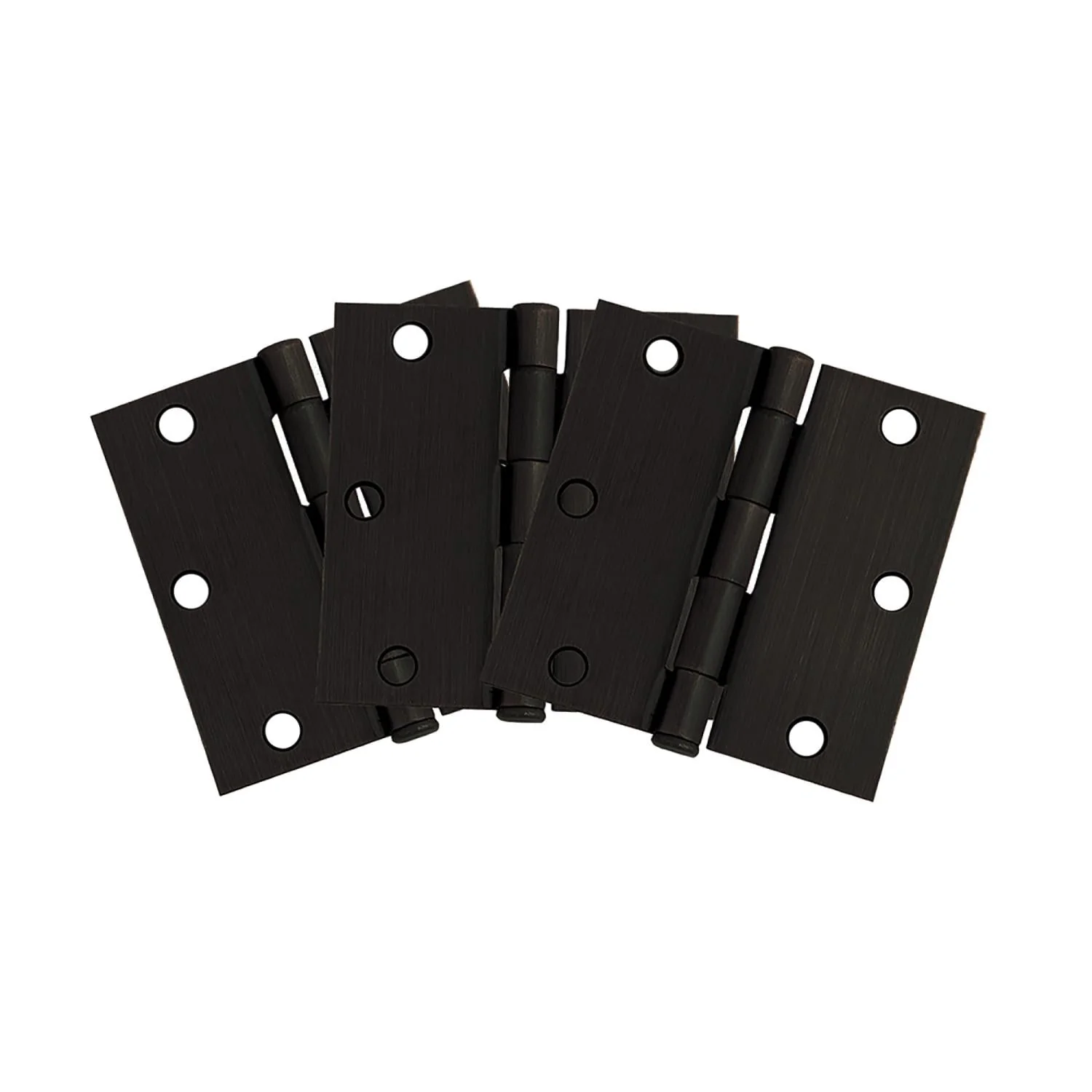 Design House Square Corner Door Hinge in Oil-Rubbed Bronze, 3.5-Inch, 3-Pack